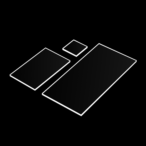 Feuille de fenêtre rectangulaire en verre K9