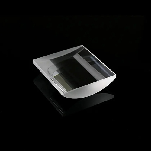 Lentille cylindrique plate convexe en quartz fondu